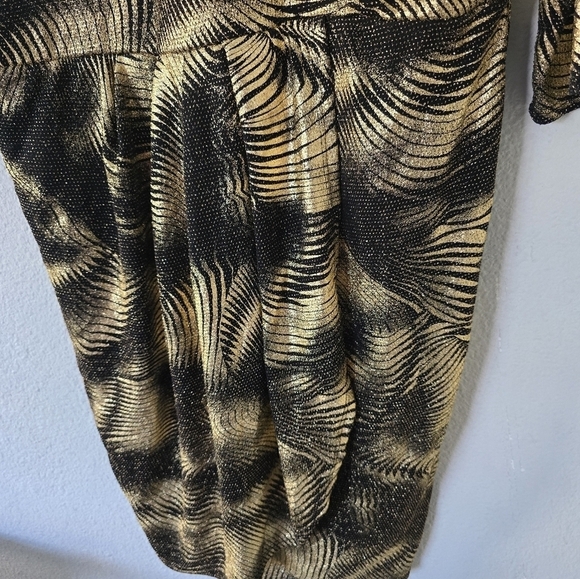 Wrap Dress Womens 3X Plus Mixed Print Fairy Grunge Cocktail Party Dinner - Picture 8 of 15